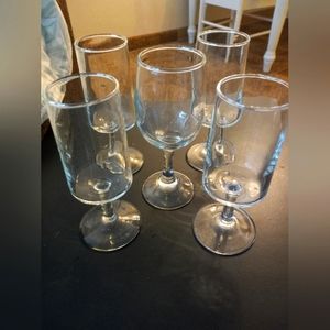 Lenox Horizon wine glasses & height 6" crystal, width 2" clear crystal glasse.